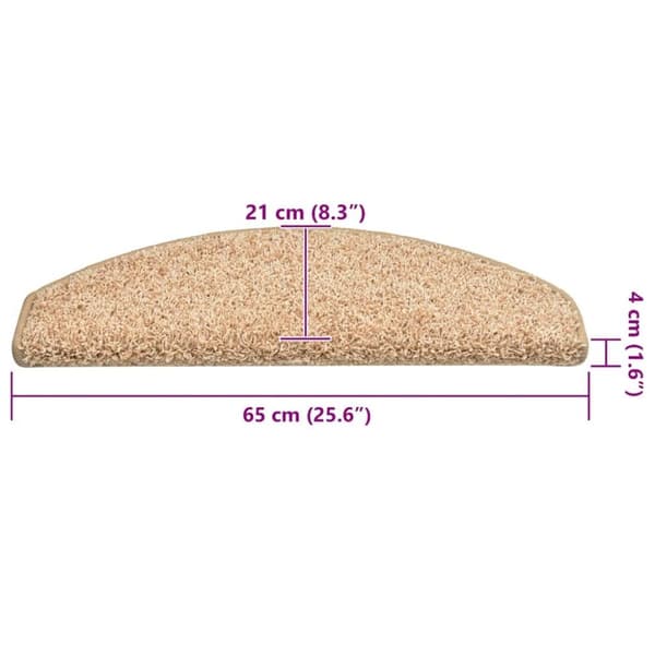 vidaXL trappemåtter 30 stk. 65x21x4 cm guldfarvet
