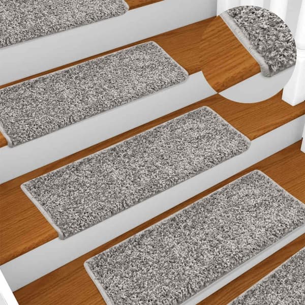 vidaXL trappemåtter 30 stk. 65x21x4 cm grå