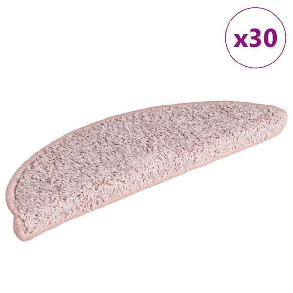 vidaXL trappemåtter 30 stk. 56x17x3 cm lyserød