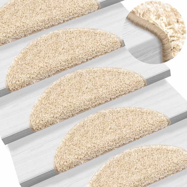 vidaXL Trappematter 30 stk krem 56x17x3 cm