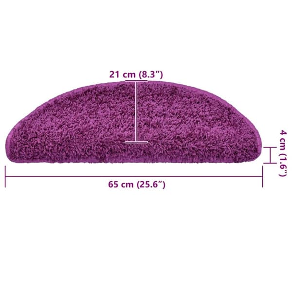 vidaXL Trappematter 30 stk fiolett 65x21x4 cm