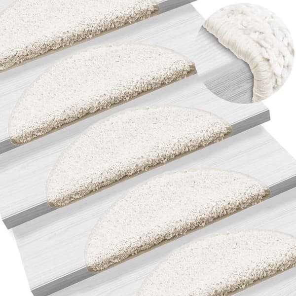 vidaXL Trappematter 30 stk hvit 56x17x3 cm