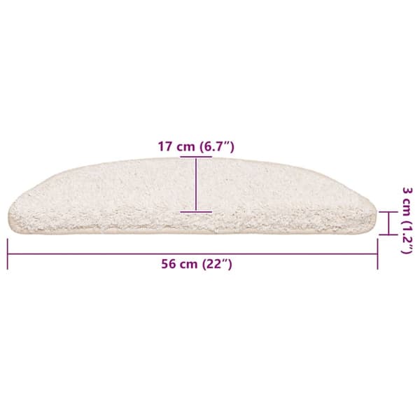 vidaXL Trappematter 30 stk hvit 56x17x3 cm