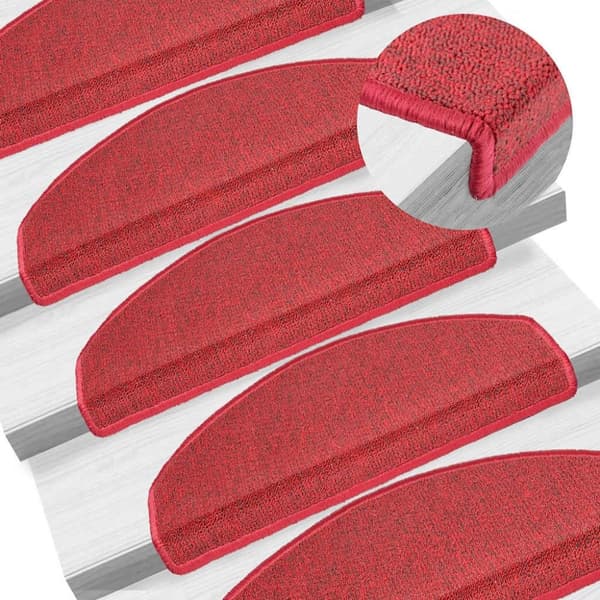 vidaXL Trappematter 20 stk bordeaux rød 65x24x4 cm