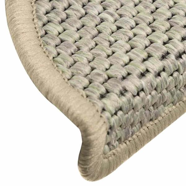 vidaXL Selvklebende trappematter sisal 30 stk 56x17x3 cm lysegrønn