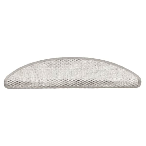 vidaXL selvklæbende trappemåtter 30 stk. 56x17x3 cm sisal-look platina