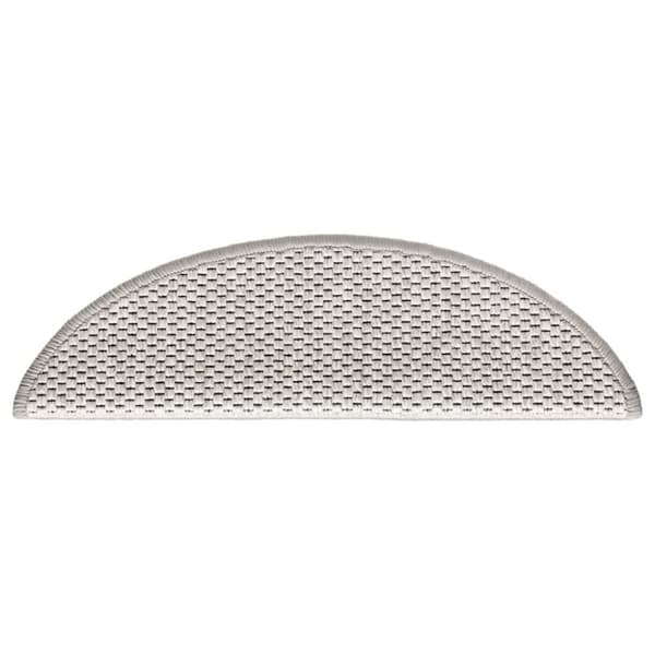 vidaXL selvklæbende trappemåtter 30 stk. 56x17x3 cm sisal-look platina