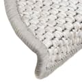 Miniatyrbillede 7 af 8: vidaXL selvklæbende trappemåtter 30 stk. 56x17x3 cm sisal-look platina