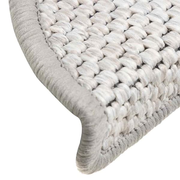 vidaXL selvklæbende trappemåtter 30 stk. 56x17x3 cm sisal-look platina