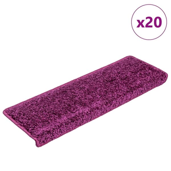 vidaXL trappemåtter 20 stk. 65x21x4 cm violet