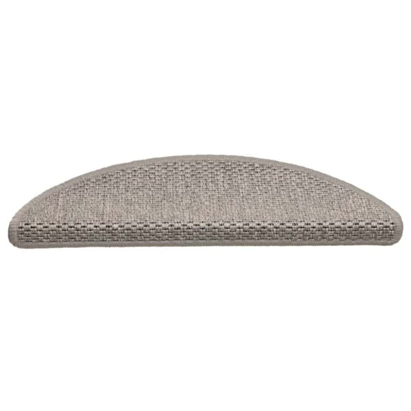 vidaXL selvklæbende trappemåtter 30 stk. 56x17x3 cm sisal-look sølv