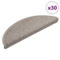 Miniatyrbillede 1 af 8: vidaXL selvklæbende trappemåtter 30 stk. 56x17x3 cm sisal-look sølv