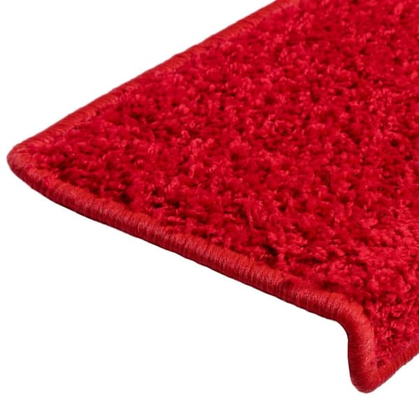 vidaXL trappemåtter 30 stk. 65x21x4 cm rød