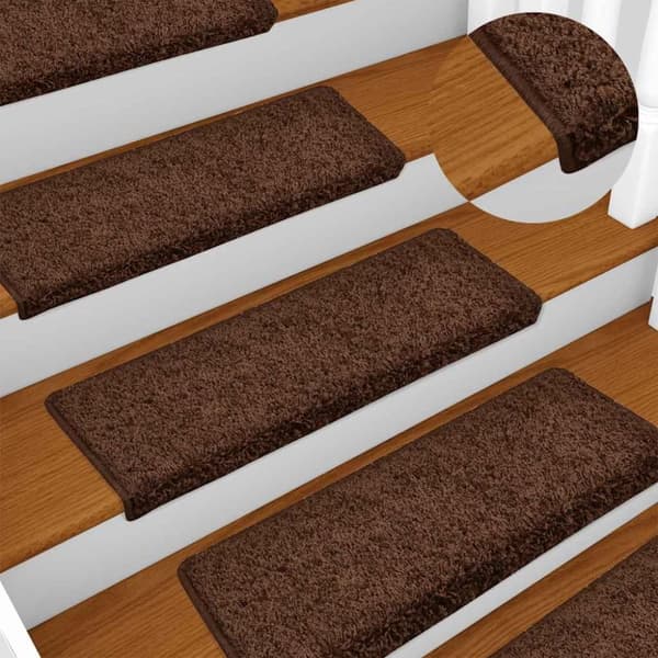 vidaXL trappemåtter 30 stk. 65x21x4 cm brun