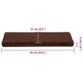 Miniatyrbillede 8 af 8: vidaXL trappemåtter 30 stk. 65x21x4 cm brun