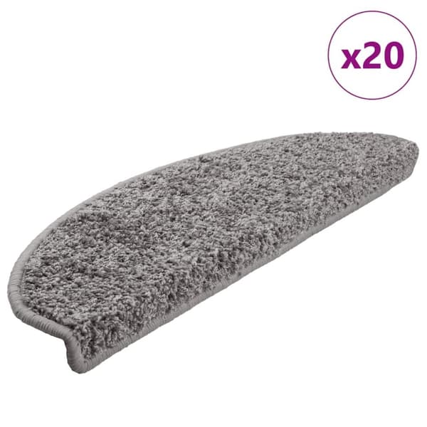 vidaXL trappemåtter 20 stk. 65x21x4 cm grå