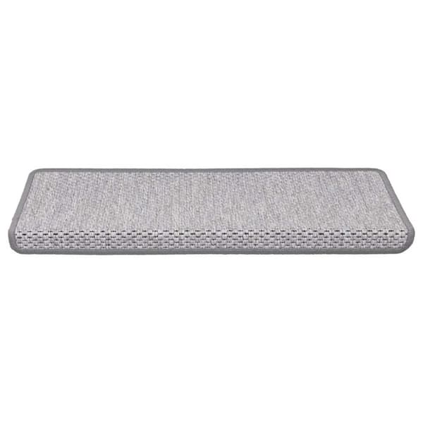 vidaXL selvklæbende trappemåtter 30 stk. 65x21x4 cm sisal-look platina