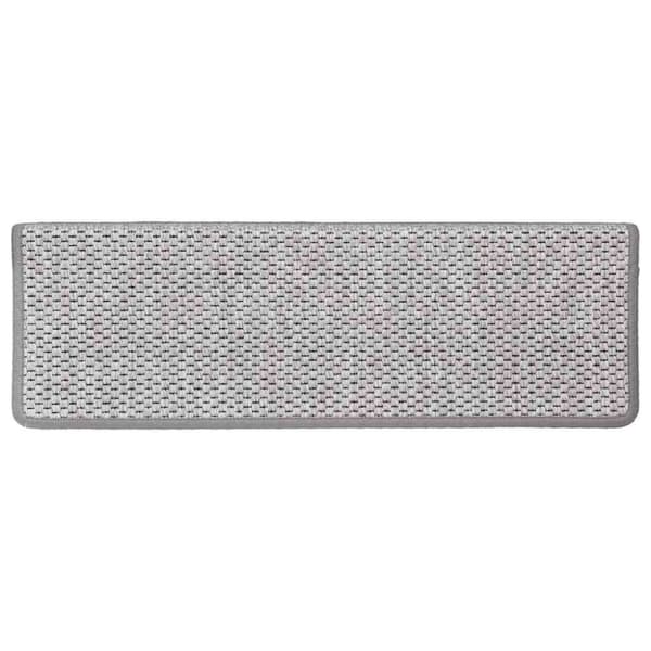 vidaXL selvklæbende trappemåtter 30 stk. 65x21x4 cm sisal-look platina