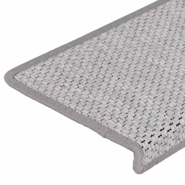 vidaXL selvklæbende trappemåtter 30 stk. 65x21x4 cm sisal-look platina