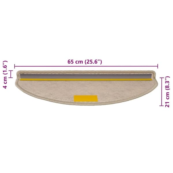 vidaXL selvklæbende trappemåtter 30 stk. 65x21x4 cm sisal-look beige