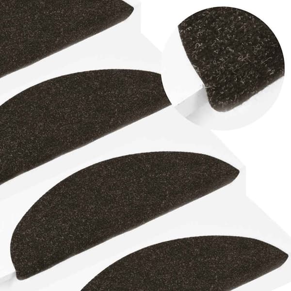 vidaXL Selvklebende trappematter 30 stk antrasitt 56x17x3 cm