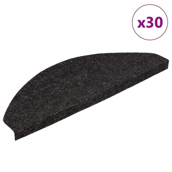 vidaXL selvklæbende trappemåtter 30 stk. 65x22,5x3,5 cm antracitgrå