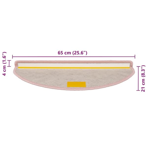 vidaXL selvklæbende trappemåtter 30stk. 65x21x4cm sisal-look lyserød