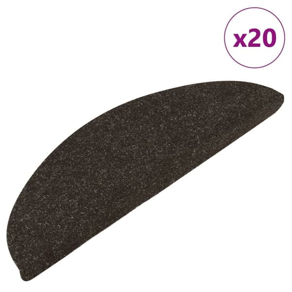 vidaXL selvklæbende trappemåtter 20 stk. 56x17x3 cm antracitgrå