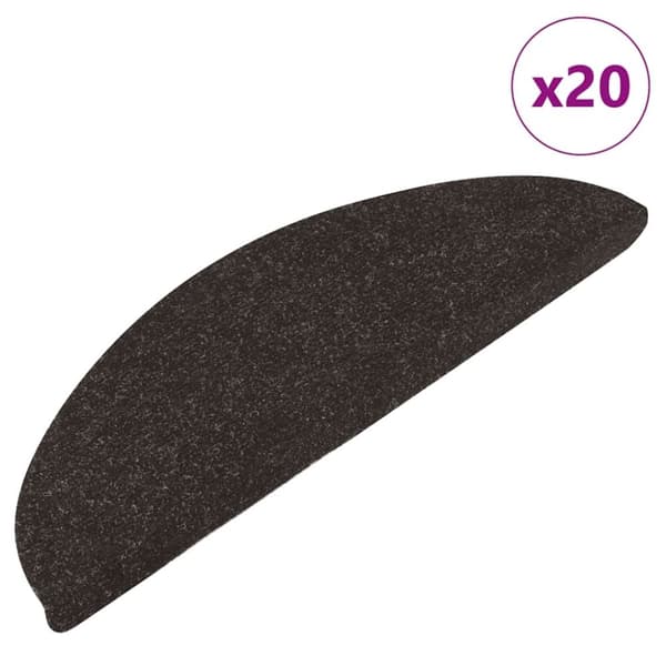 vidaXL selvklæbende trappemåtter 20 stk. 56x17x3 cm sort