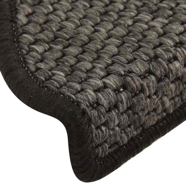 vidaXL Selvklebende trappematter sisal 30 stk 65x21x4 cm antrasitt