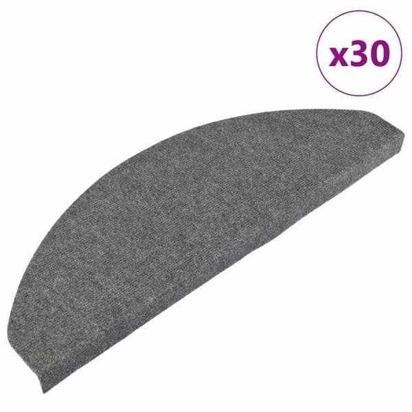 vidaXL selvklæbende trappemåtter 30 stk. 65x22,5x3,5 cm grå
