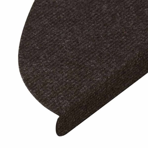 vidaXL Trappmattor självhäftande 30 st svart 56x17x3 cm