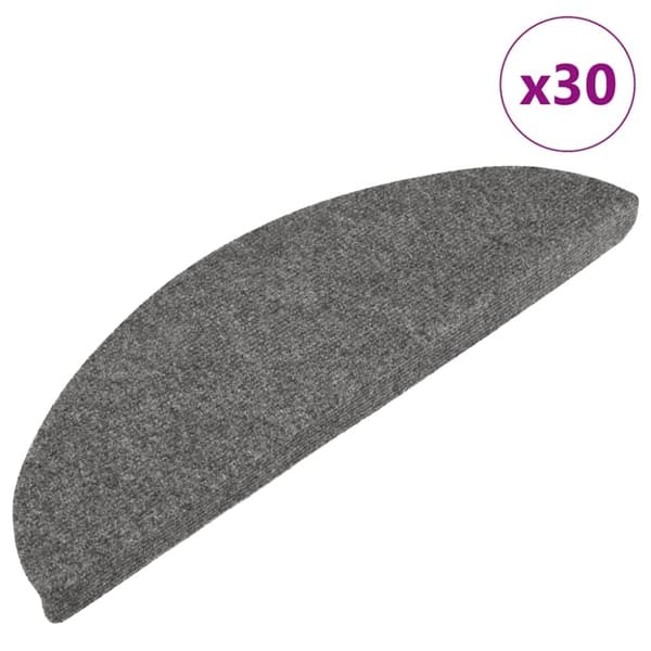 vidaXL Selvklebende trappematter 30 stk grå 56x17x3 cm