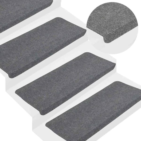 vidaXL Selvklebende trappematter 30 stk grå 65x24,5x3,5 cm