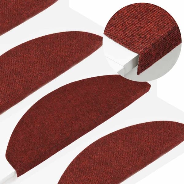 vidaXL Selvklebende trappematter 30 stk rød 65x22,5x3,5 cm