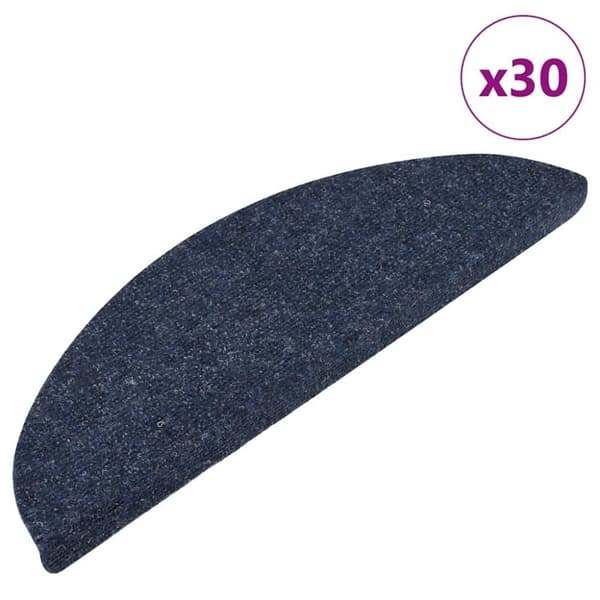 vidaXL selvklæbende trappemåtter 30 stk. 56x17x3 cm blå