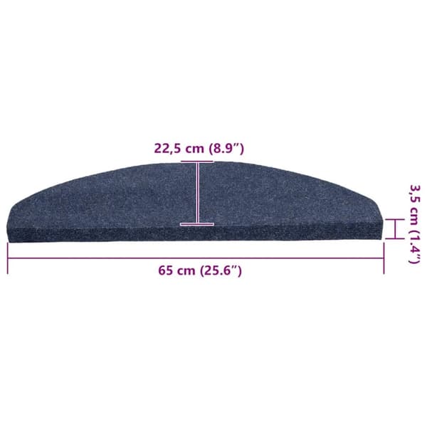vidaXL Selvklebende trappematter 30 stk blå 65x22,5x3,5 cm