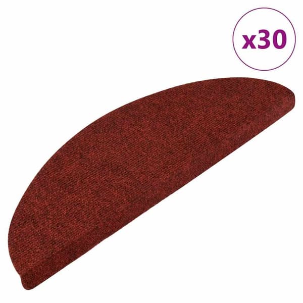 vidaXL selvklæbende trappemåtter 30 stk. 56x17x3 cm rød