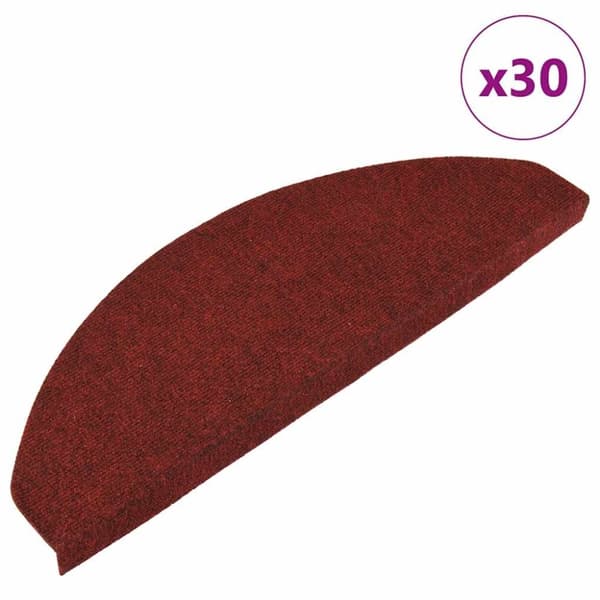 vidaXL selvklæbende trappemåtter 30 stk. 65x22,5x3,5 cm rød