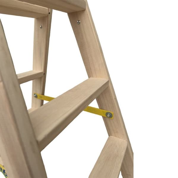Trätrappa 5 steg 139cm plabell