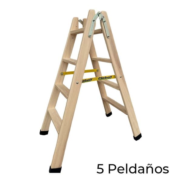 Trätrappa 5 steg 139cm plabell