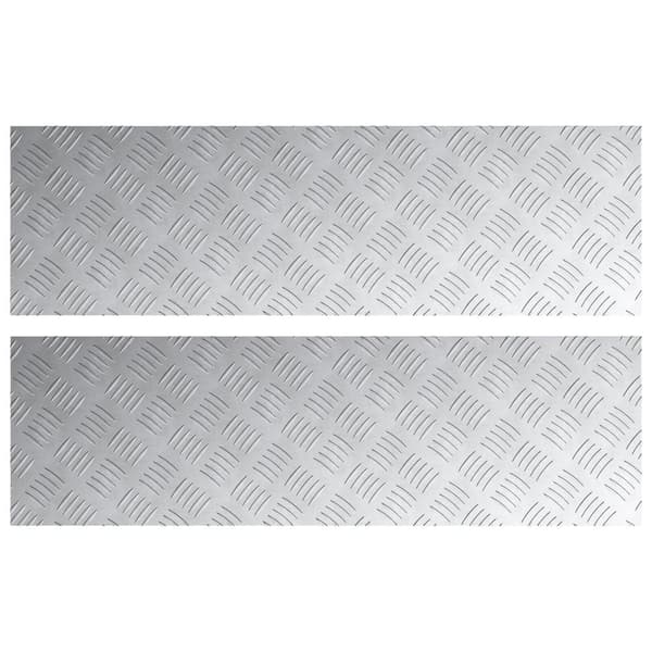 vidaXL Sølv Aluminium 100 x 30 x 0.4 cm Trappetrin Rektangulær