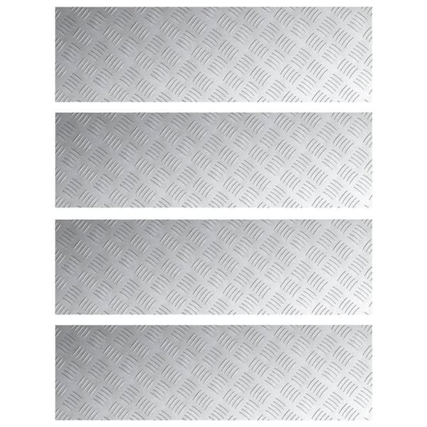 vidaXL Alumiiniset Kuutiolevyt 4 kpl Liukumattomat 100x30 cm