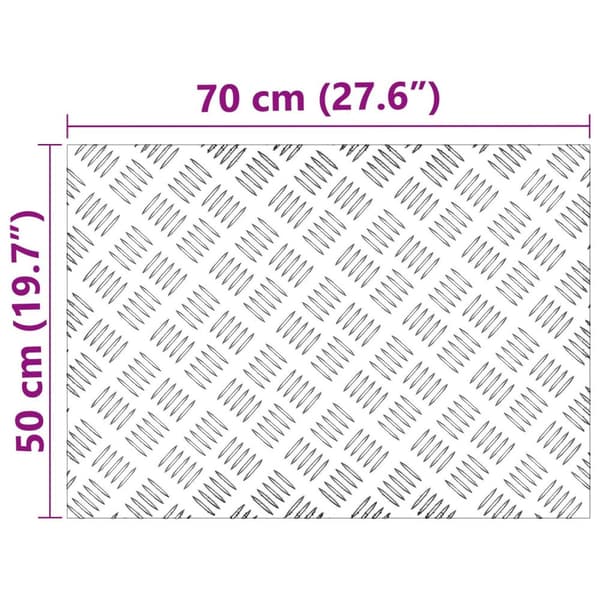 vidaXL Grå Gummi 70 x 50 x 0.2 cm Skridsikker Trappetrin Rektangulær