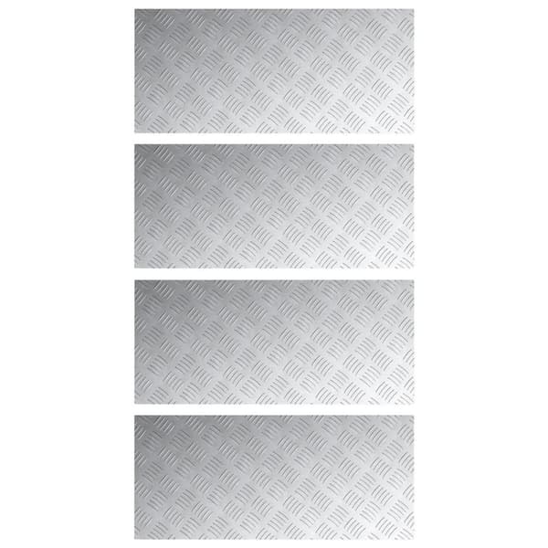 vidaXL Sølv Gummi 90 x 40 cm Trappetrin Rektangulær Moderne