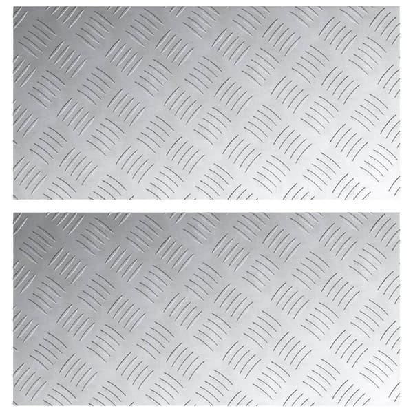 vidaXL Sølv Metal 60 x 30 x 0.3 cm Skridsikre Trappetrin Rektangulære