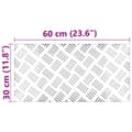 Miniatyrbillede 9 af 9: vidaXL Sølv Metal 60 x 30 x 0.3 cm Skridsikre Trappetrin Rektangulære