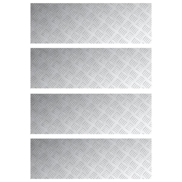 vidaXL Aluminium Sjekkplater 4 stk Antiskli 90x30 cm