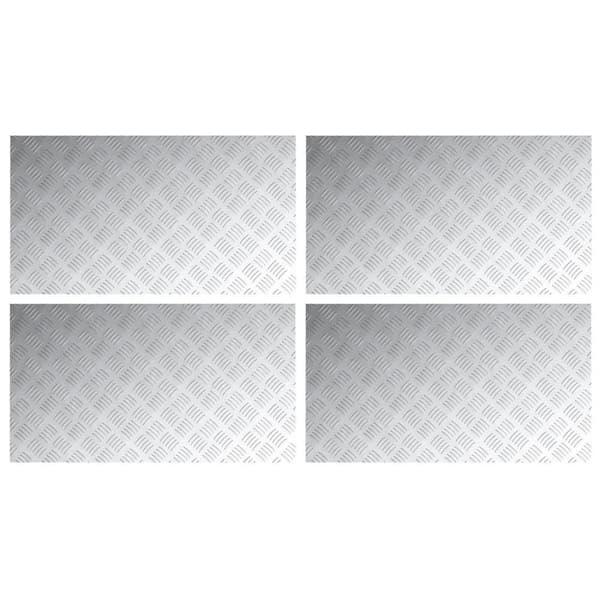 vidaXL Aluminium Sjekkplater 4 stk Sklisikker 90x50 cm