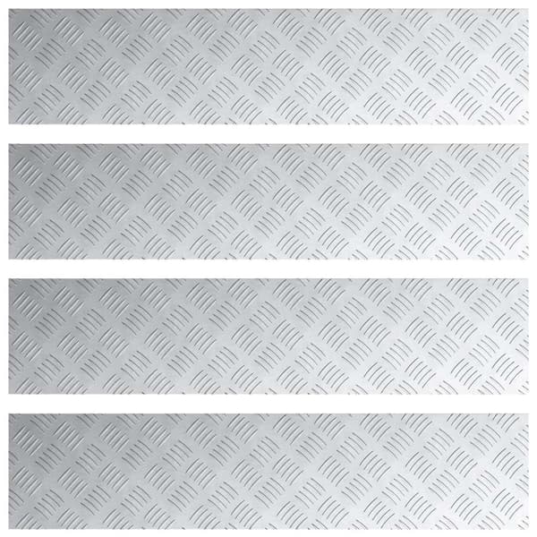 vidaXL Aluminium sjakkbrettplater 4 stk Antiskli 90x20 cm